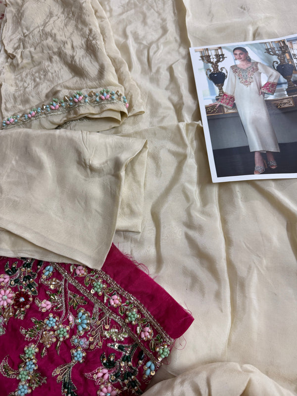 Alina khan white multi wedding edition