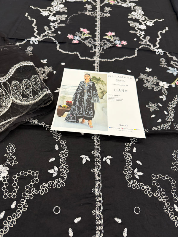 Qalamqar black lawn 2026