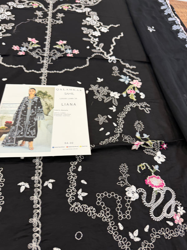 Qalamqar black lawn 2026