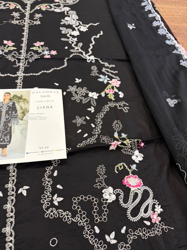 Qalamqar black lawn 2026