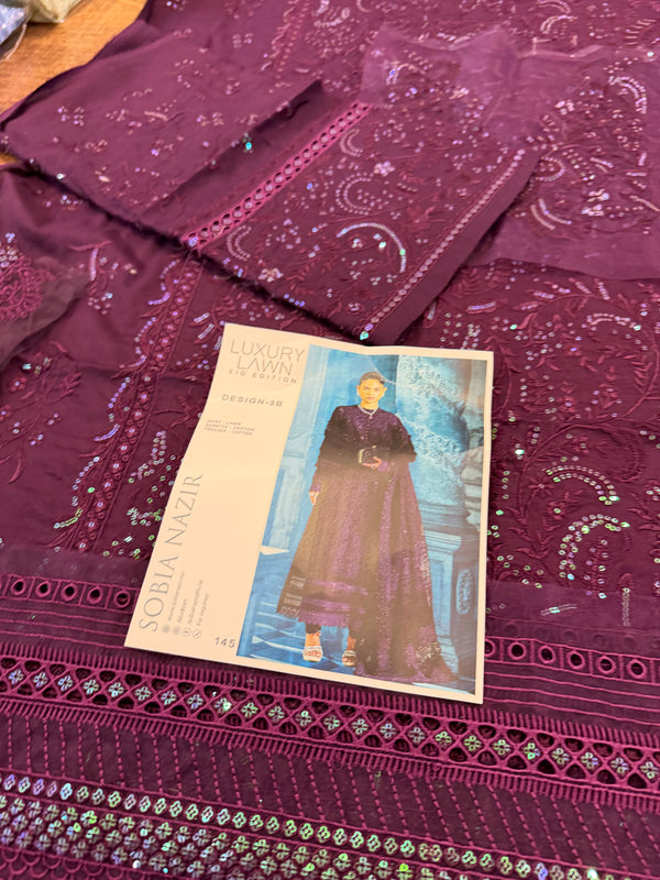 Sobia nazir purple lawn 2026