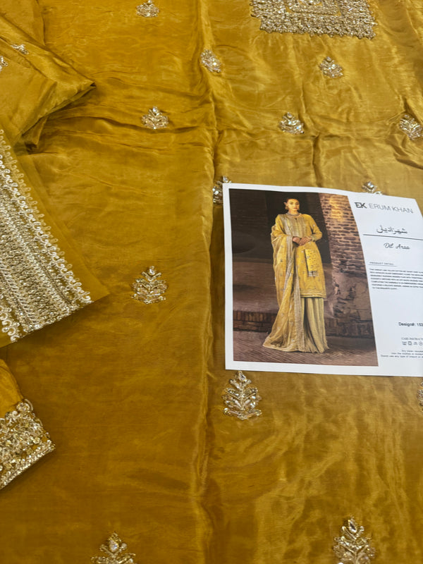 Erum khan yellow wedding collection