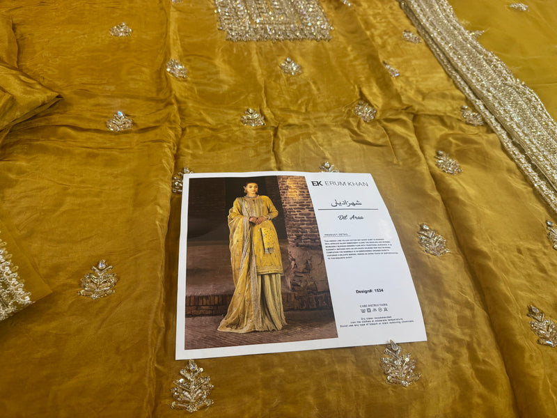 Erum khan yellow wedding collection