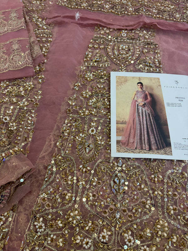 Faiza saqlain pink wedding edition