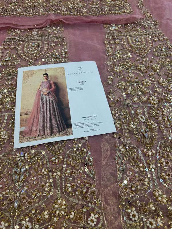 Faiza saqlain pink wedding edition