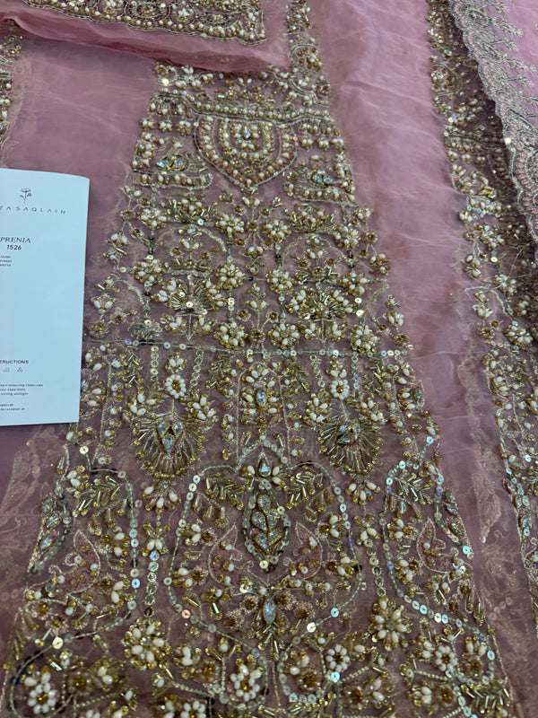 Faiza saqlain pink wedding edition