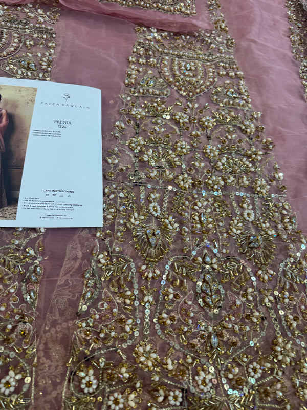 Faiza saqlain pink wedding edition