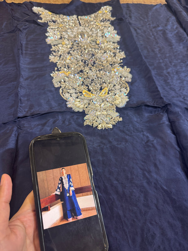Hussain rehar blue wedding edition