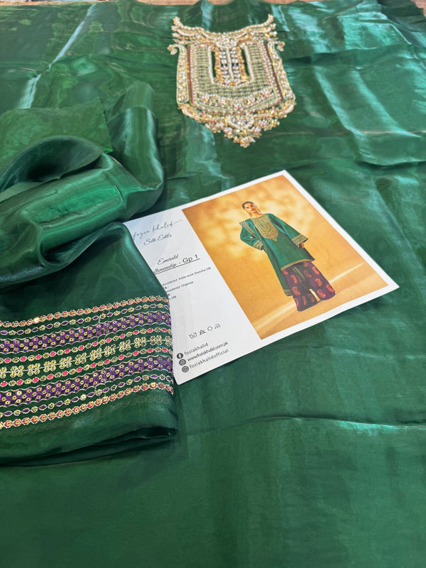 Fozia khalid green purple wedding edition