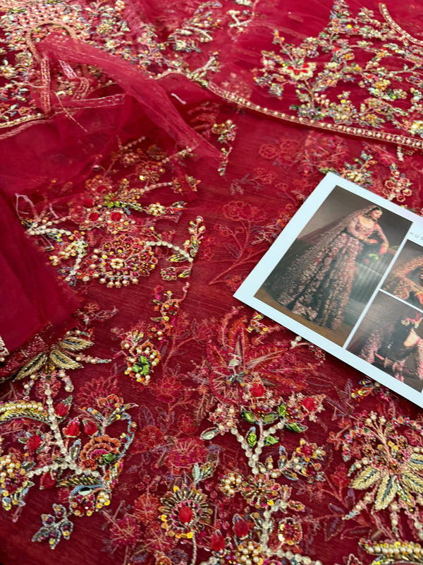 Hussain rehar red wedding edition