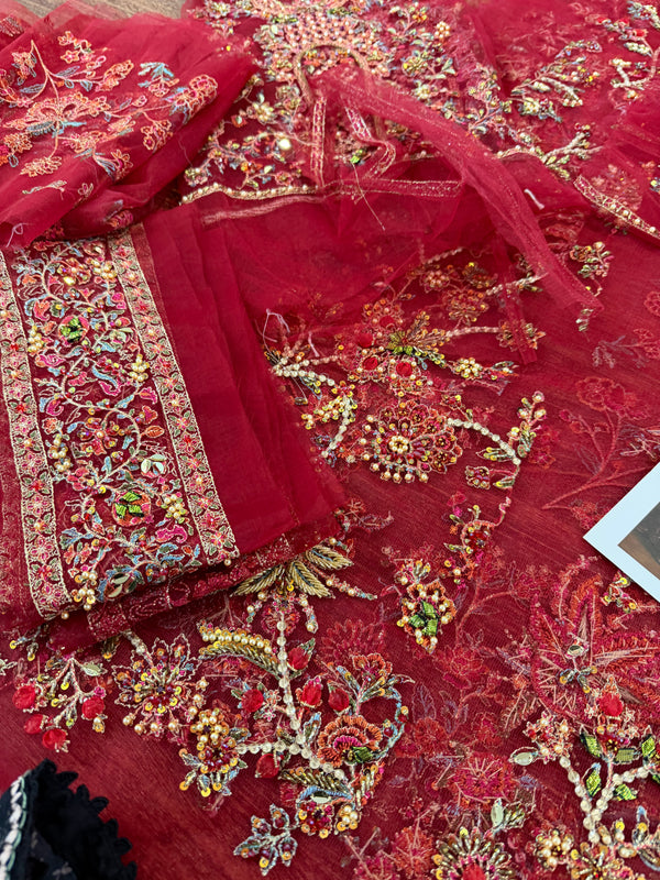 Hussain rehar red wedding edition