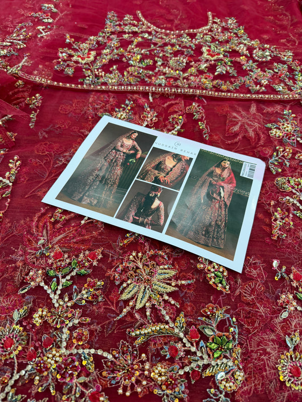 Hussain rehar red wedding edition