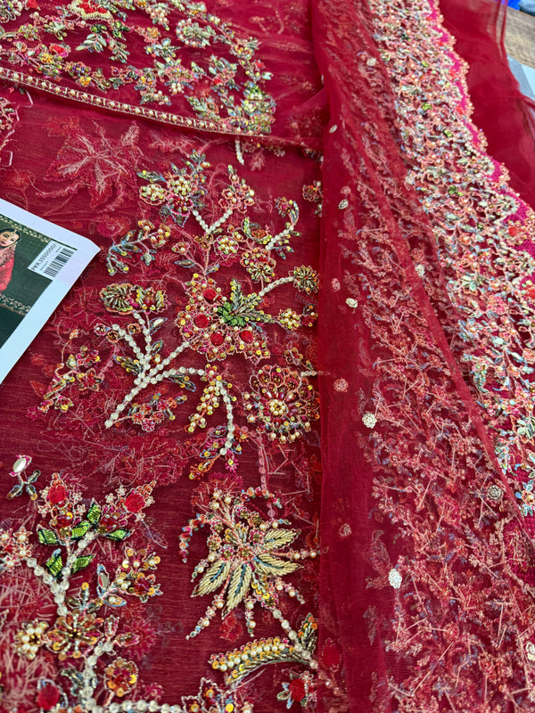 Hussain rehar red wedding edition