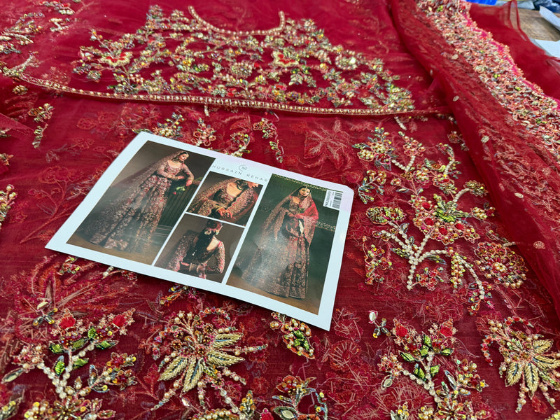 Hussain rehar red wedding edition
