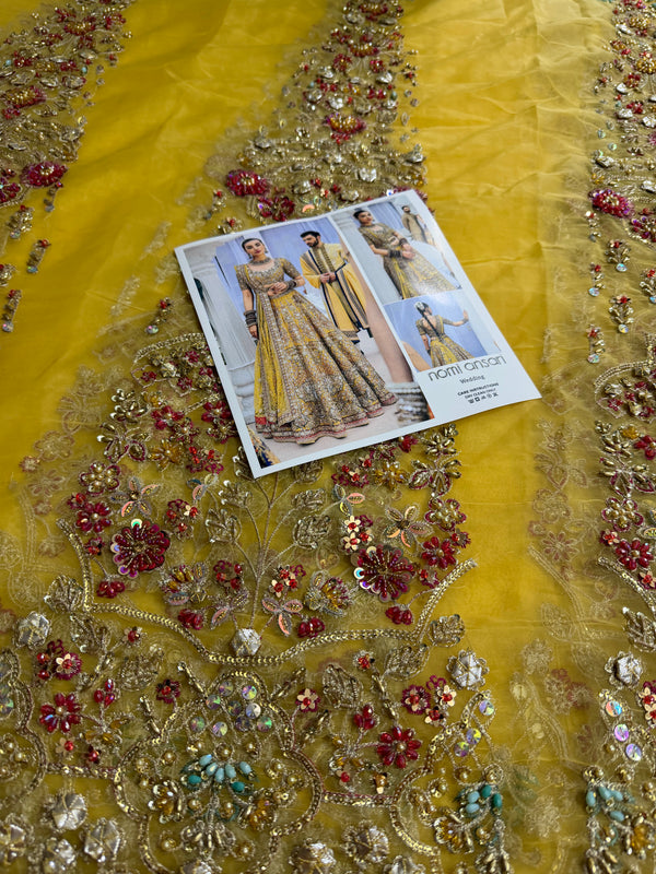 Nomi Ansari yellow multi wedding edition