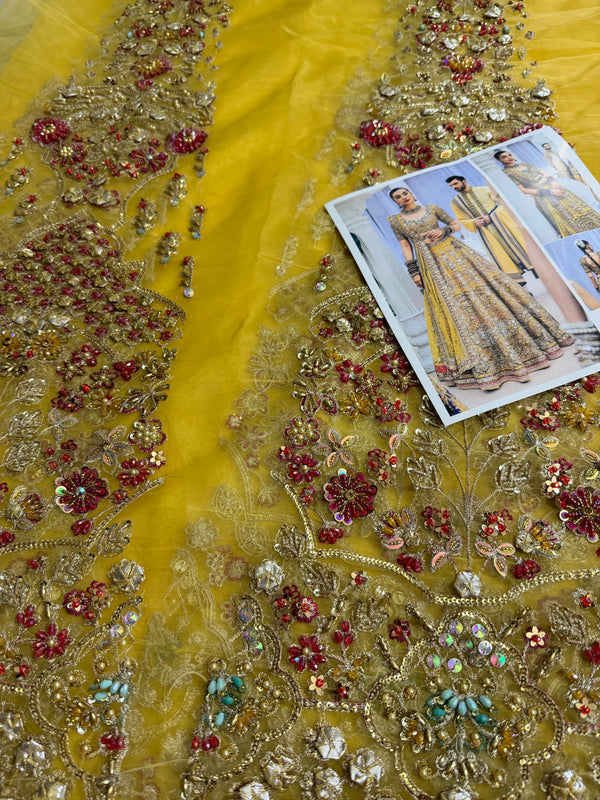 Nomi Ansari yellow multi wedding edition