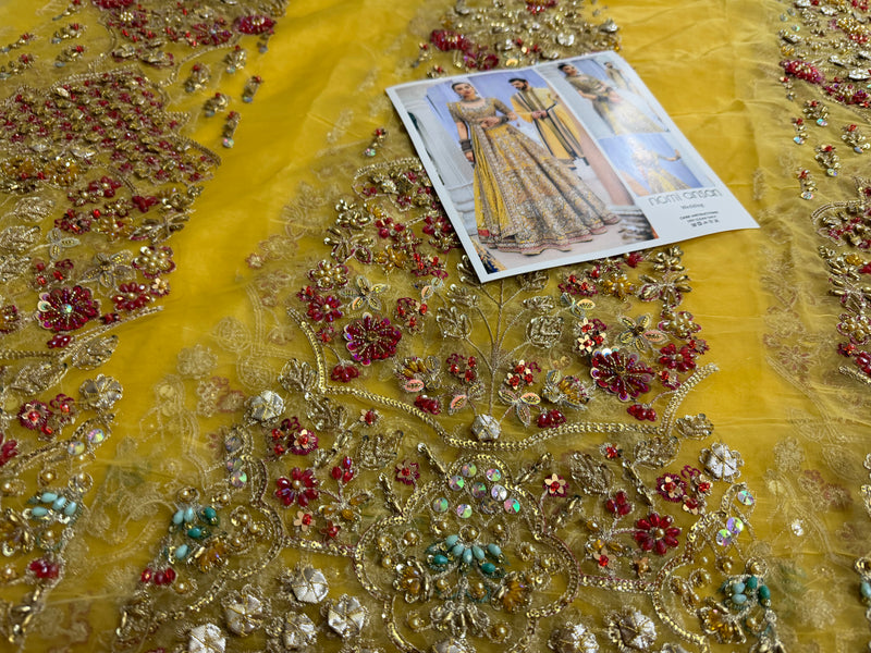 Nomi Ansari yellow multi wedding edition