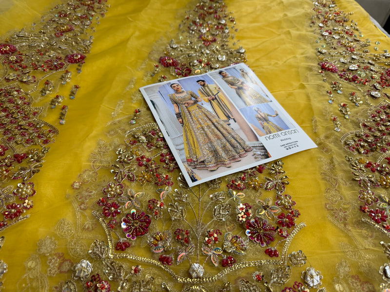 Nomi Ansari yellow multi wedding edition