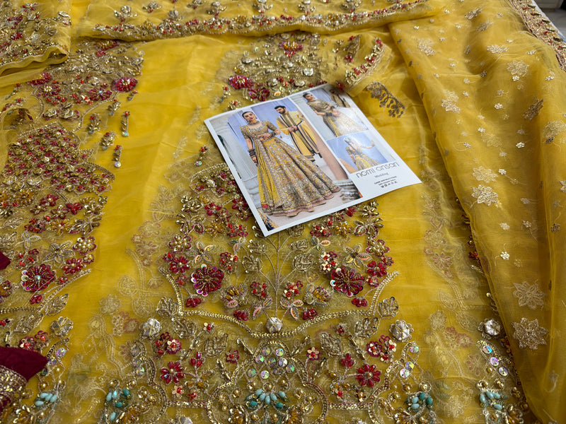 Nomi Ansari yellow multi wedding edition