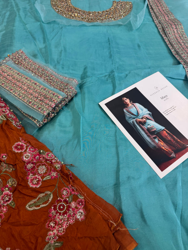 Hussain rehar sky rust wedding edition