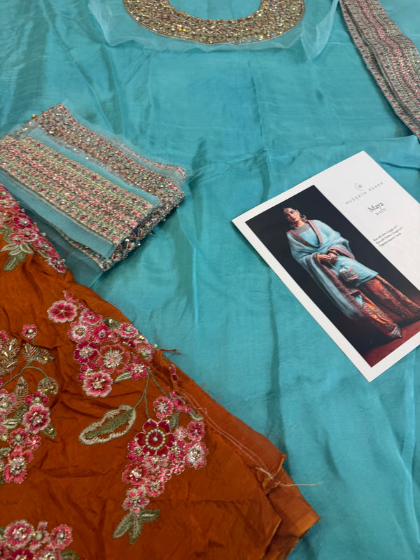 Hussain rehar sky rust wedding edition