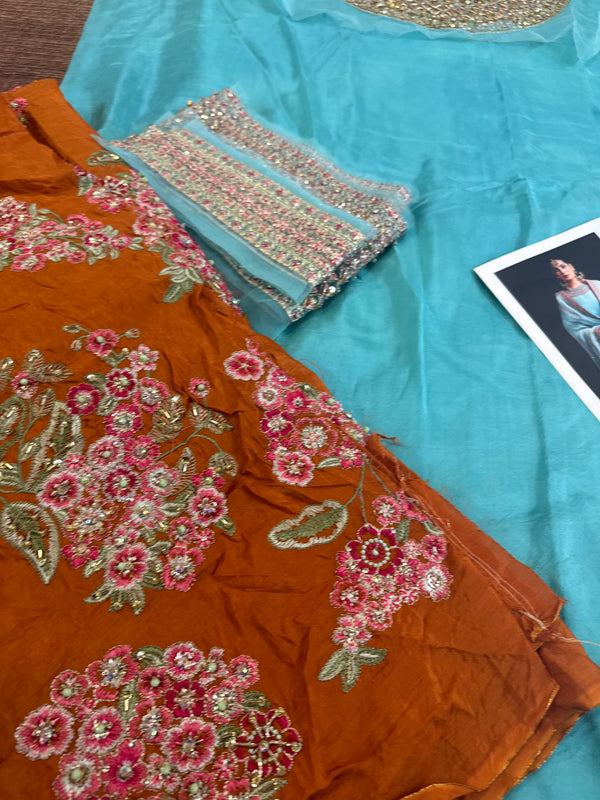 Hussain rehar sky rust wedding edition