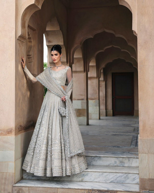 Faiza saqlain white wedding edition