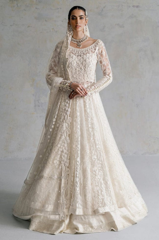 Ammara Khan white chiffon wedding edition