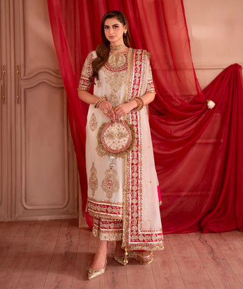 Sara & Zara white chiffon wedding edition
