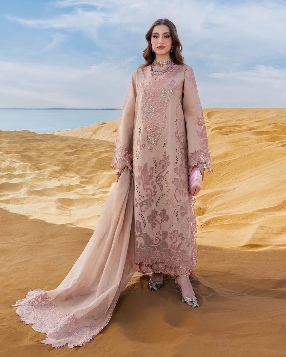 Rangrasya pink lawn 2026