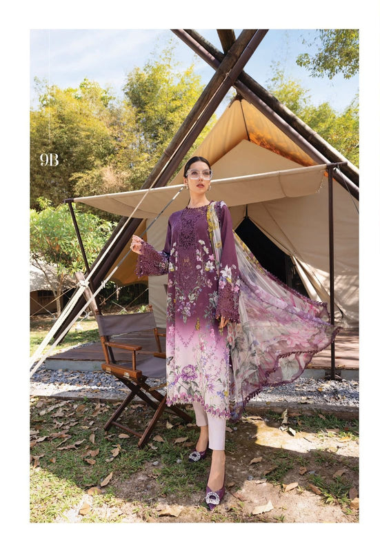 Maria B mprint purple lawn 2026