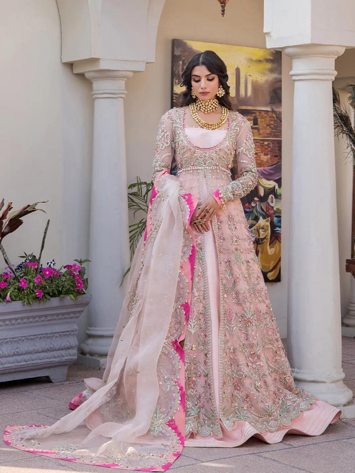 Fozia khalid pink maxy wedding edition