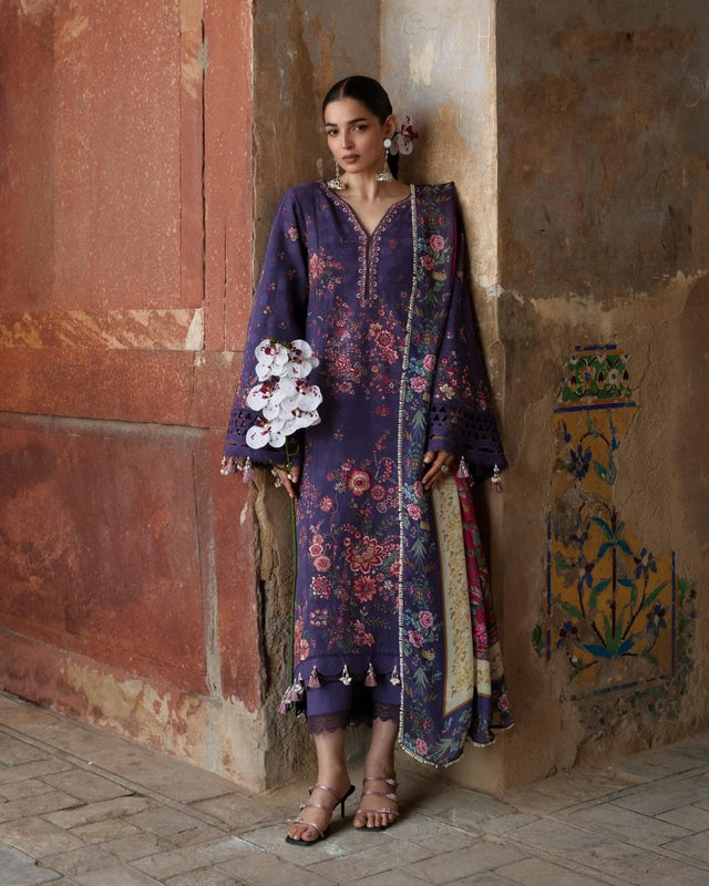 Hussain Rehar purple lawn 2026