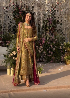 Haris shakeel olive bridal wedding edition