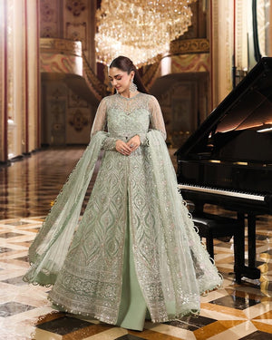 Elaf mint chiffon wedding edition