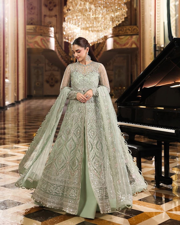 Elaf mint chiffon wedding edition