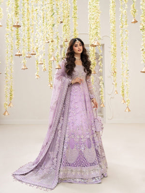 Faiza Saqlain lilac bridal wedding edition
