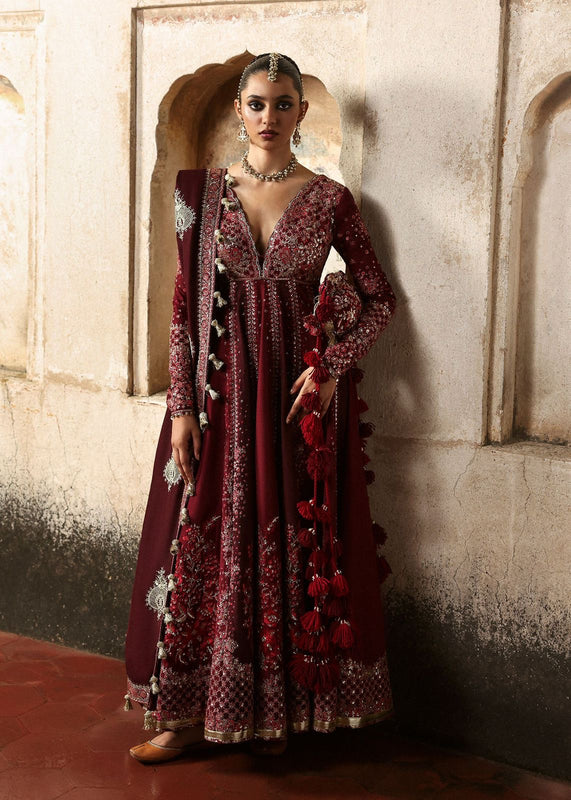Hussain Rehar meroon wedding edition
