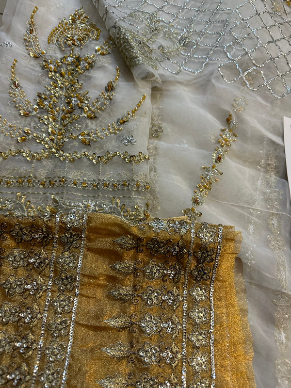 Nida Azwar golden bridal collection