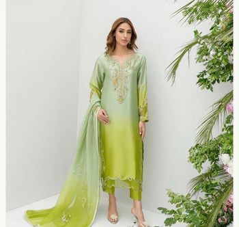 Handmade bridal silk dress