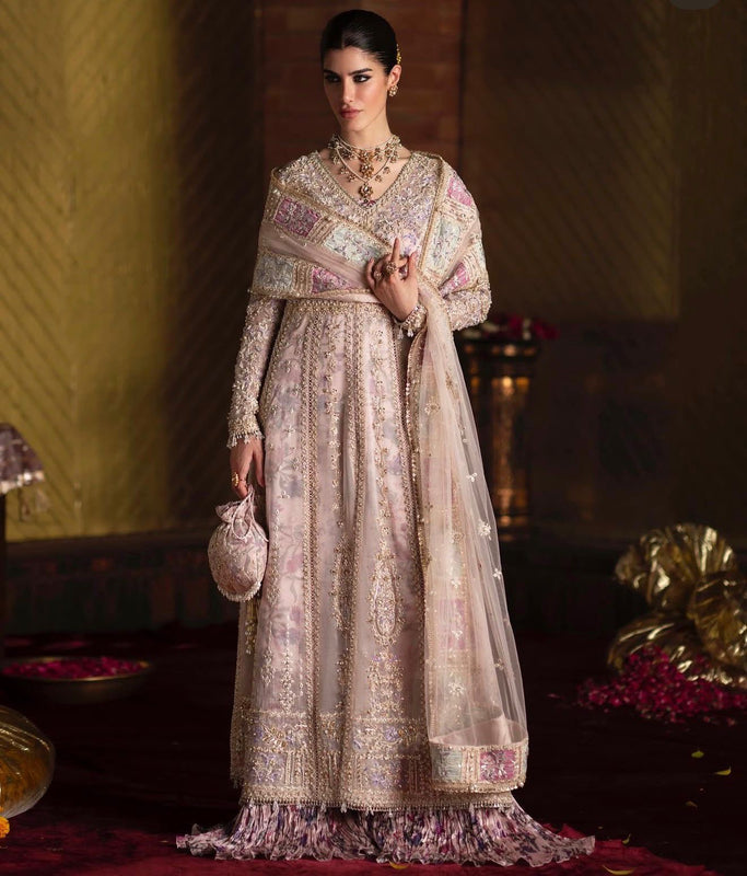Saad bin shahzad ivory multi chiffon