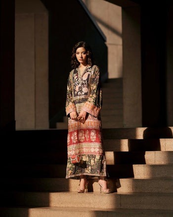 Ethnic black multi chiffon collection
