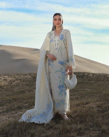 Rangrasya white multi lawn