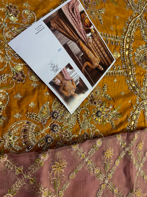 Mohsin Naveed Ranjha rust bridal collection