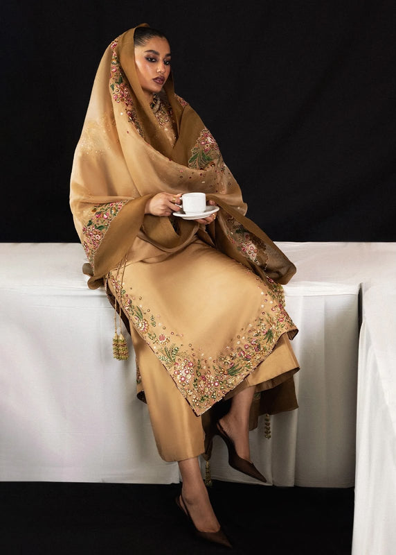 Hussain Rehar chiffon wedding edition skin color