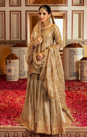 Golden Bridal dress make to order