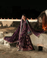 Hussain Rehar purple chiffon wedding edition