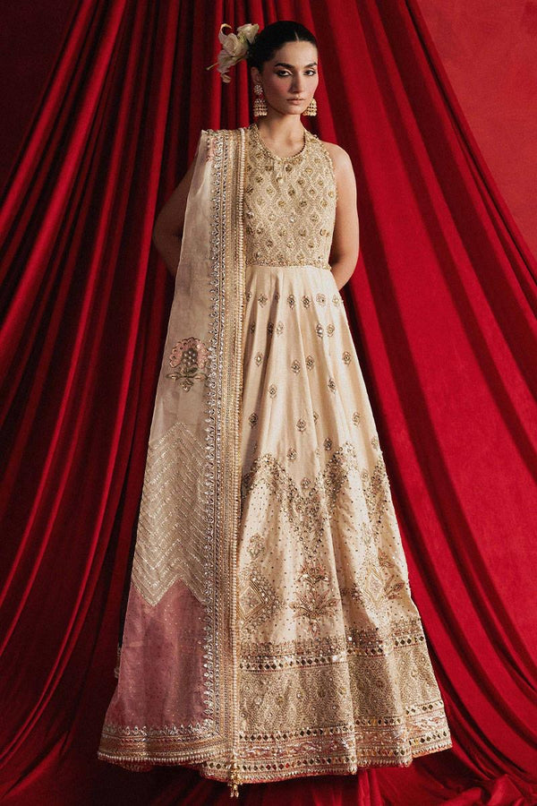 Mohsin Naveed Ranjha ivory multi bridal chiffon collection