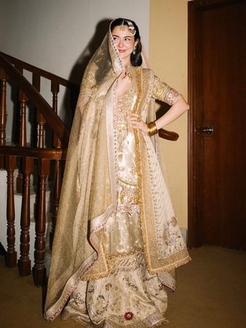 Faiza samee golden bridal wedding edition
