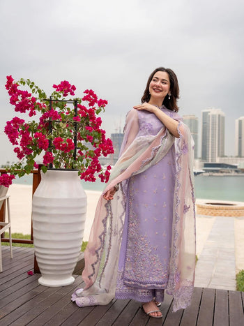 Faiza Saqlain lilac multi lawn 2026